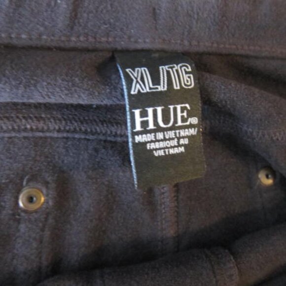HUE Faux Suede Leggings, Black, XL - Picture 3 of 3